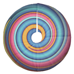 Abstract Lollipop Fleece Tree Skirt