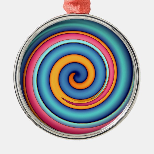 Abstract Lollipop  Metal Tree Decoration (Front)