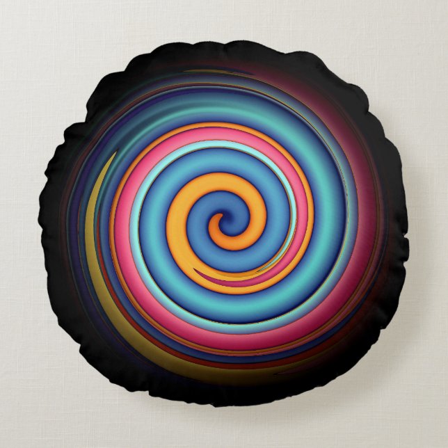 Abstract Lollipop  Round Cushion (Front)