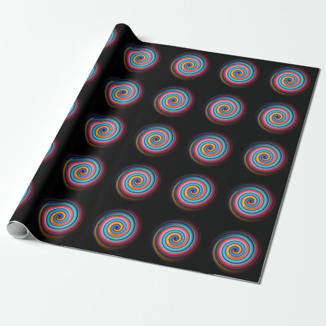 Abstract Lollipop  Wrapping Paper (Unrolled)