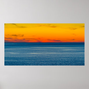 Abstract long exposure seascape with intentional c poster