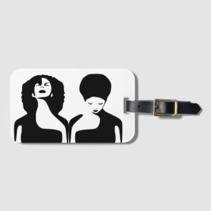 abstract Look Up Look Down Two African Women Luggage Tag