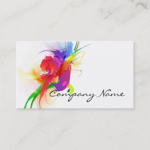 Abstract Lorikeet  Paint Splatters Business Card