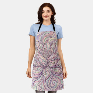 Abstract Lotus Bloom Pastel Apron