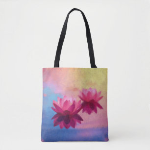Abstract Lotus Flowers Tote Bag