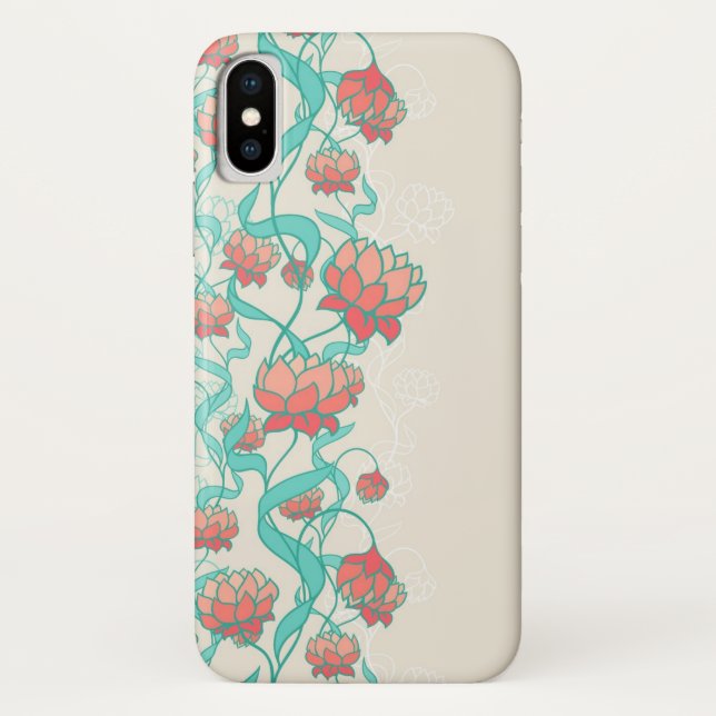Abstract Lotus Pattern Case-Mate iPhone Case (Back)