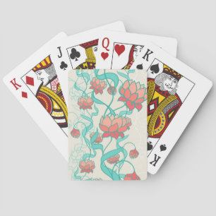 Abstract Lotus Pattern Playing Cards