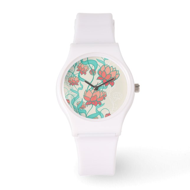 Abstract Lotus Pattern Watch (Front)