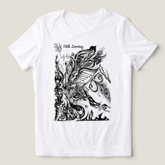 Abstract Lotus, Peacock & Music Graphic Tri-Blend Shirt