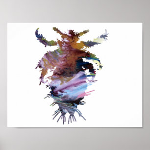Abstract louse silhouette poster
