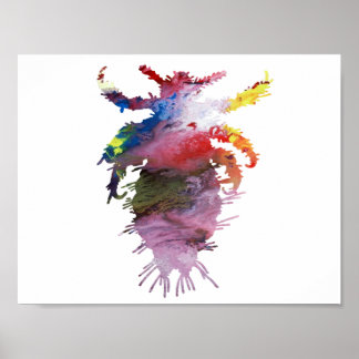 Abstract louse silhouette poster