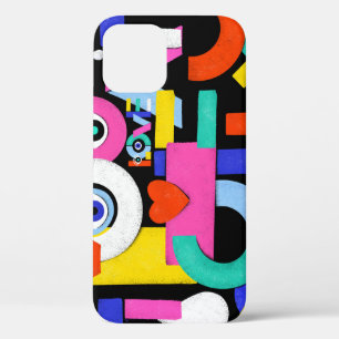 Abstract love, eyes: colourful pattern iPhone 12 case