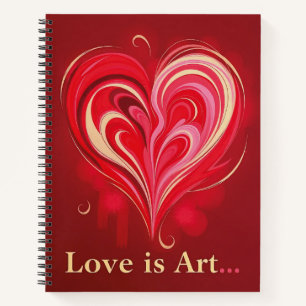Abstract Love Heart Romantic Art Notebook
