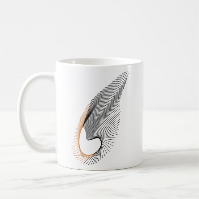 Abstract Love Pattern: Modern Seamless Heart Coffee Mug (Left)