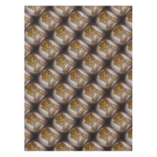 Abstract Lovers Contemporary Art In Ochre And Brow Tablecloth