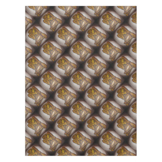 Abstract Lovers Contemporary Art In Ochre And Brow Tablecloth