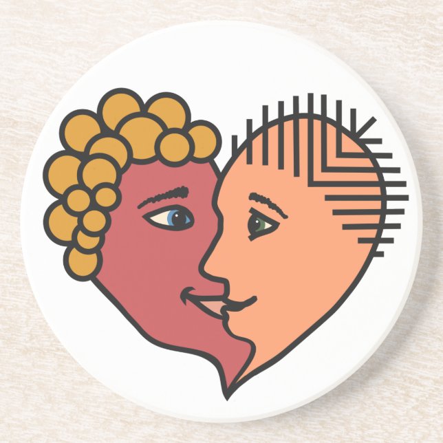 Abstract Lovers custom coaster (Front)