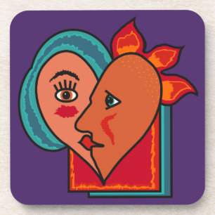 Abstract Lovers custom coasters