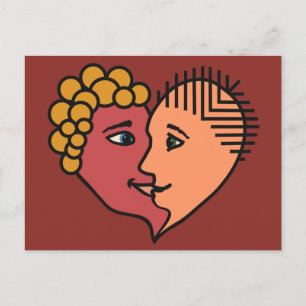 Abstract Lovers custom postcard