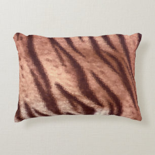 Abstract low poly animal tiger fur pattern. Nature Decorative Cushion