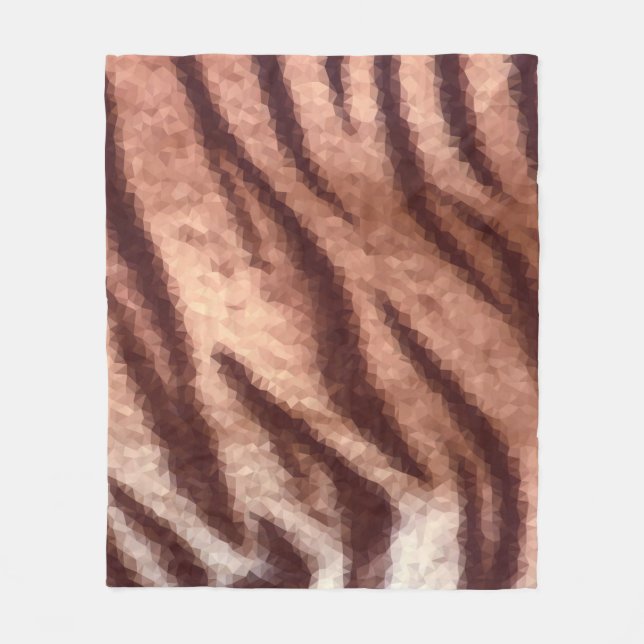 Abstract low poly animal tiger fur pattern. Nature Fleece Blanket (Front)