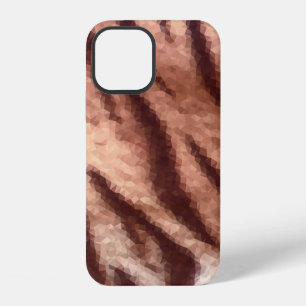 Abstract low poly animal tiger fur pattern. Nature iPhone 12 Case