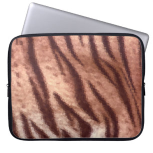 Abstract low poly animal tiger fur pattern. Nature Laptop Sleeve