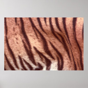 Abstract low poly animal tiger fur pattern. Nature Poster