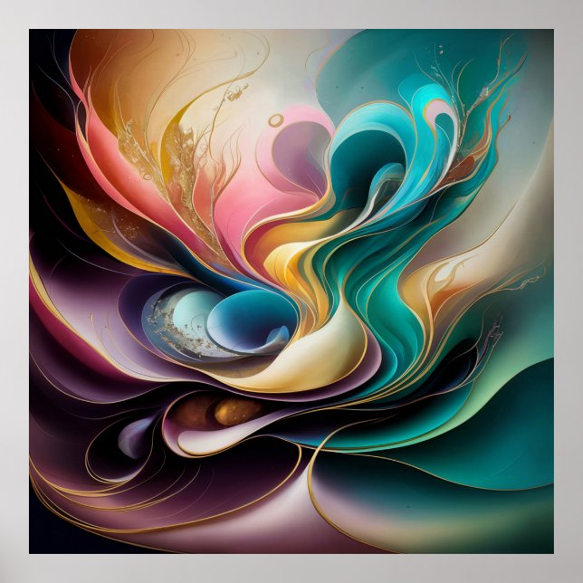 Abstract Luxury wedding gift for just married  Poster (Front)