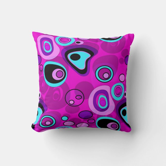 Abstract Magenta Cushion (Front)
