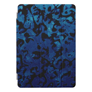 Abstract Magic - Navy Blue Grunge Black iPad Pro Cover