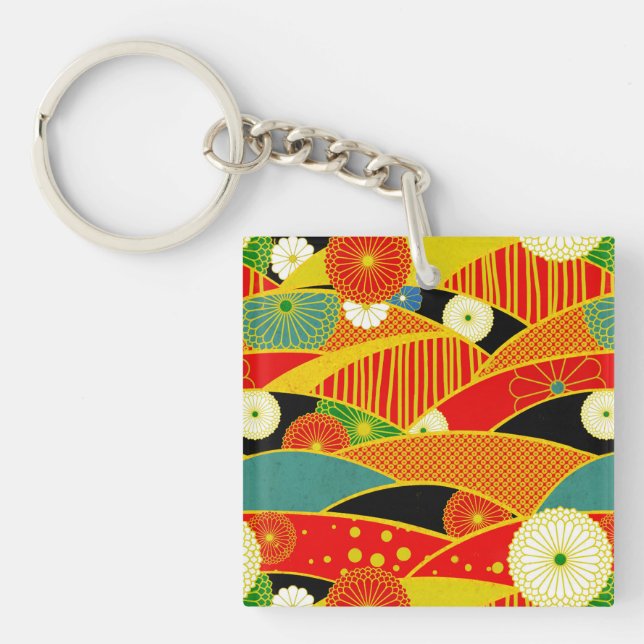 Abstract Magical Landscape Acrylic Keychain (Front)