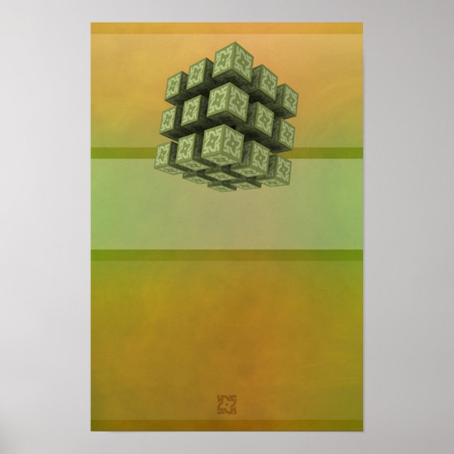 Abstract Magnetism 04 Mod 01 : Beginner's Mind Poster (Front)