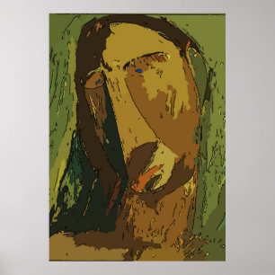 Abstract Man, add text Poster