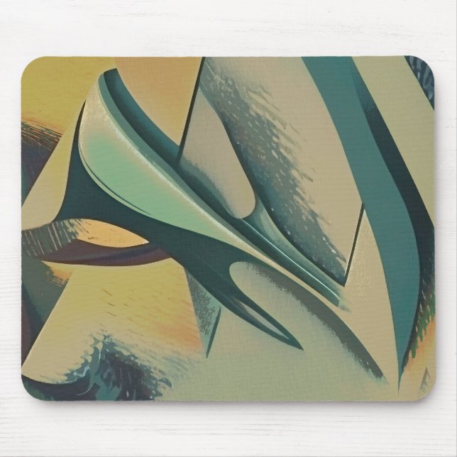 Abstract man portrait mouse mat (Front)