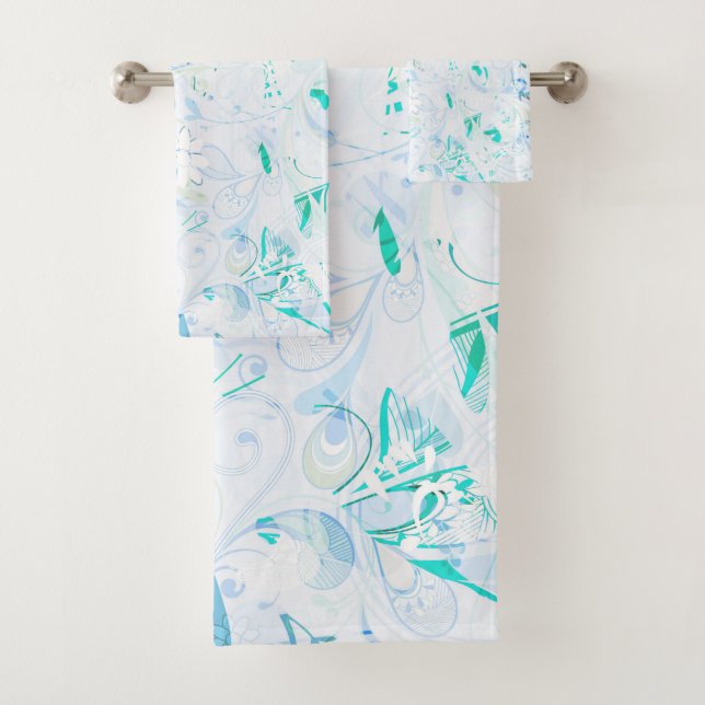 Abstract Mandala Bath Towel Set (Insitu)