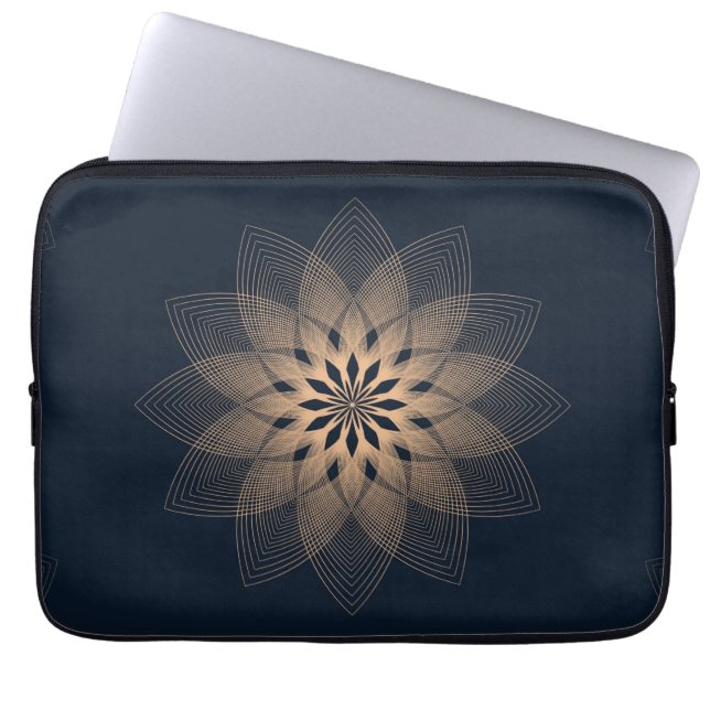 Abstract mandala find your peace   laptop sleeve (Front)