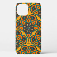 Abstract mandala fish scale seamless pattern. Orna