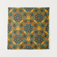 Abstract mandala fish scale seamless pattern. Orna