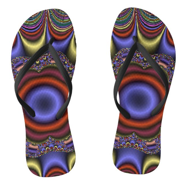 Abstract Mandala Flip Flops (Footbed)