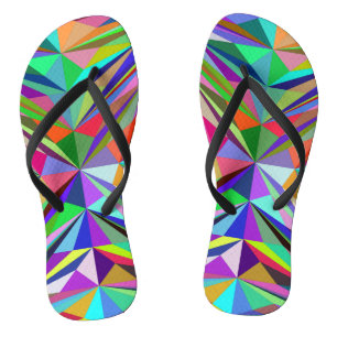 Abstract Mandala Flip Flops