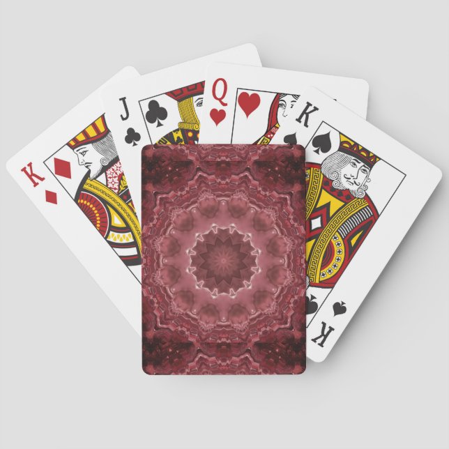 Abstract , mandala , kaleidoscope playing cards (Back)