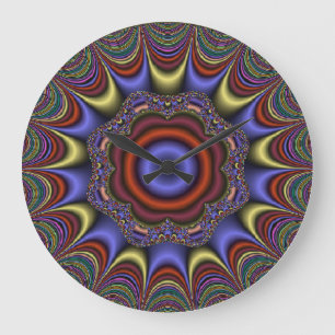 Abstract Mandala Large Clock
