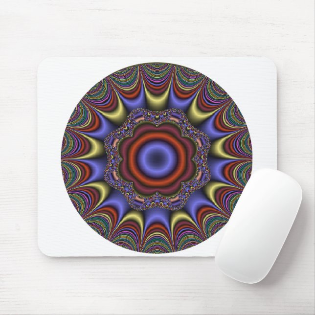 Abstract Mandala Mouse Mat (With Mouse)