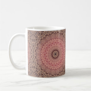 Abstract mandala round seamless pattern kaleidosco coffee mug