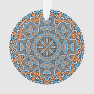 Abstract mandala round seamless pattern kaleidosco ornament