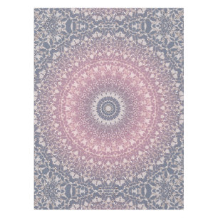 Abstract mandala round seamless pattern kaleidosco tablecloth
