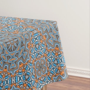 Abstract mandala round seamless pattern kaleidosco tablecloth