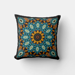 Abstract mandala round spring summer fresh bandann cushion