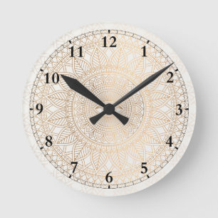 abstract mandala wall clock